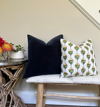 Yellow Bloom Embroidered Pillow