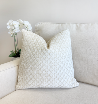 Champagne Diamond Velvet Throw Pillow