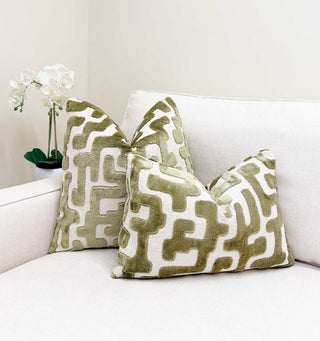 Light Olive Juno Throw Pillow