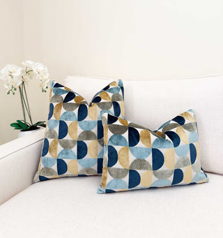 Harbor Eclipse Velvet Throw Pillow