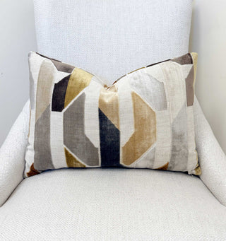Amber Muse Velvet Throw Pillow