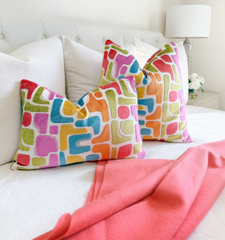 Rainbow Aussie Velvet Throw Pillow