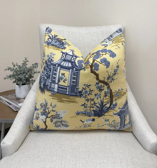 Yellow Pagoda Throw Pillow