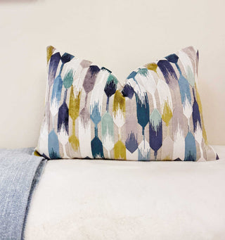 Ocean Strokes Velvet Throw Pillow