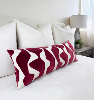 Sangria Graphic Velvet Throw Pillow