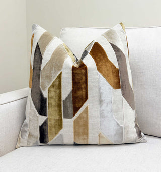 Amber Muse Velvet Throw Pillow
