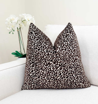 Espresso Cub Chenille Throw Pillow