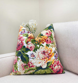 Pink Victoria Velvet Throw Pillow