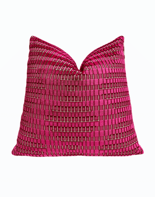 Fuchsia Berry Velvet Throw Pillow