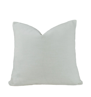 Off White Cotton Velvet Throw Pillow