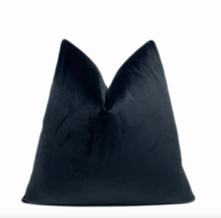 Black Onyx Velvet Throw Pillow
