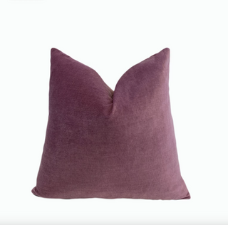 Mauve Purple Velvet Throw Pillow