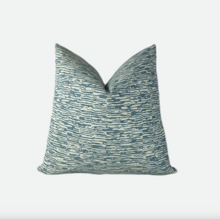 Sky Blue and White Throw Pillow