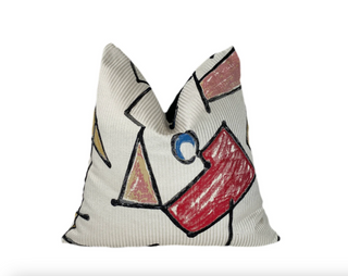 Modern Art Multi Colored Throw Pillow