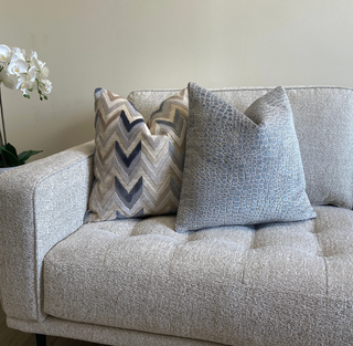 Steel Blue Pebbles Velvet Throw Pillow