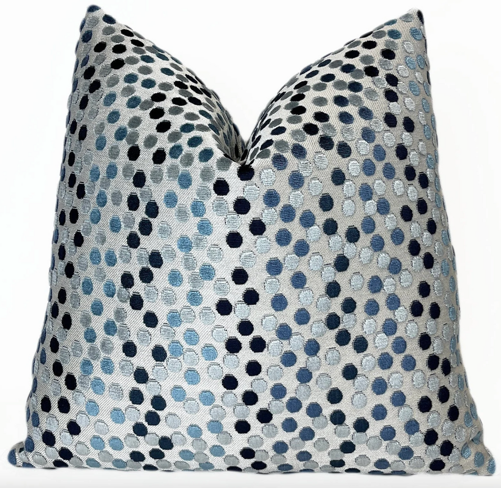 Silvery Blue Confetti Velvet Throw Pillow – SMITHY HOME COUTURE