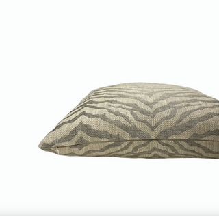 Beige Zebra Animal Print Throw Pillow