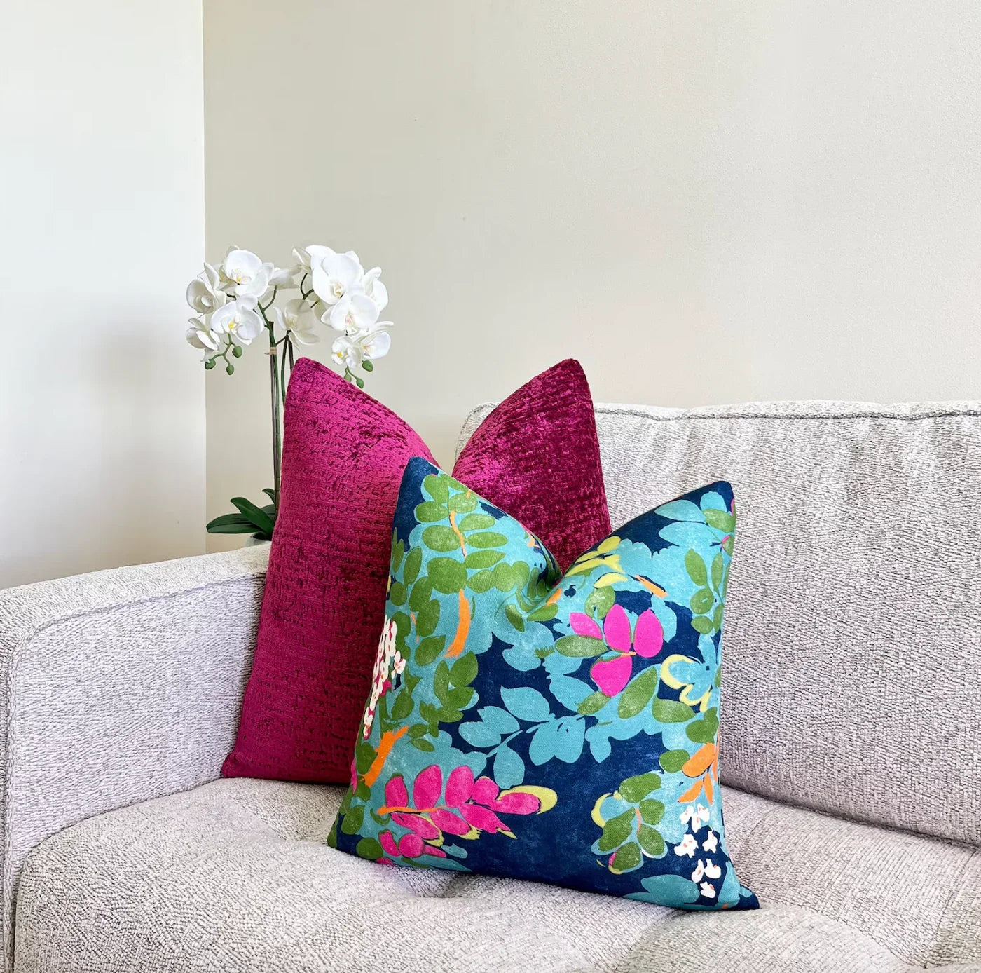 Magenta Pink Chenille Throw Pillow – Smithy Home Couture