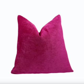 Fuchsia Velvet Throw Pillow