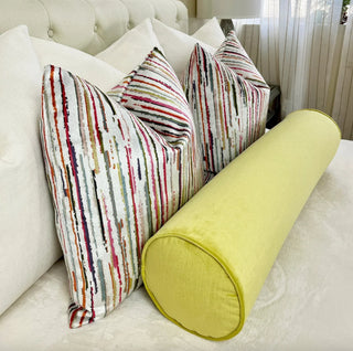 Solid Velvet Bolster Pillow Smithy Home Couture