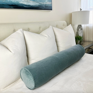 Solid Velvet Bolster Pillow