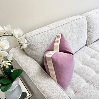 Mauve and Blush Velvet Box Pillow