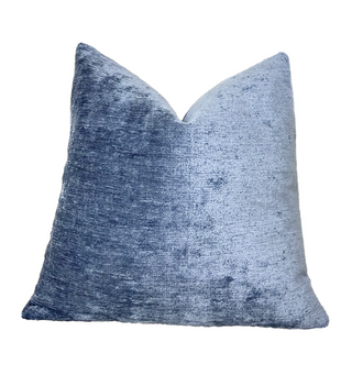 Wedgewood Blue Solid Chenille Throw Pillow