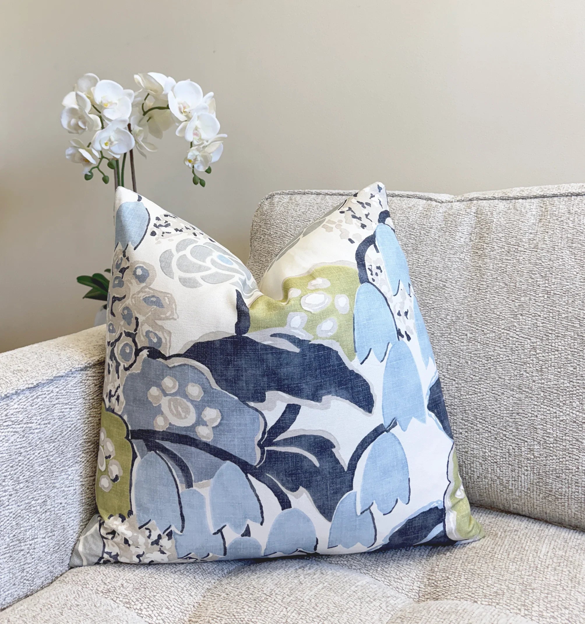 Thibaut Laura Citrus and Blue Throw Pillow – Smithy Home Couture