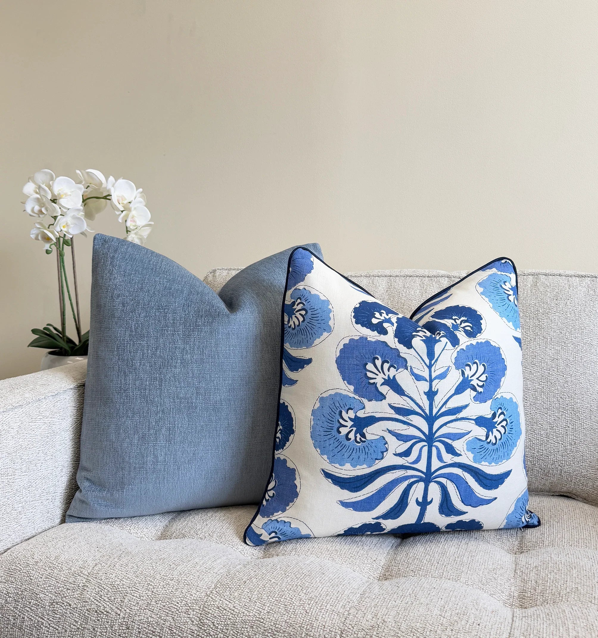 Thibaut Tybee Tree Blue Throw Pillow Cover – Smithy Home Couture