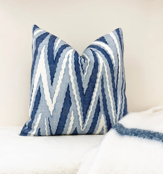 Thibaut Blue Highland Peak Throw Pillow Cover