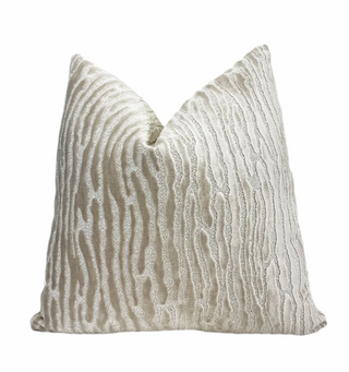 Alabaster Velvet Throw Pillow