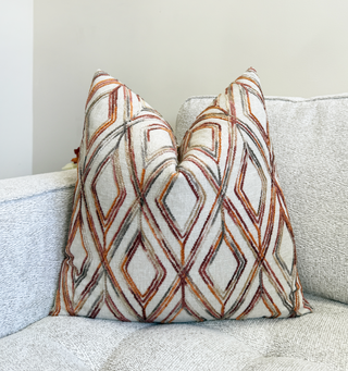 Autumn Diamond Chenille Throw Pillow