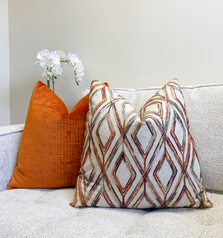Autumn Diamond Chenille Throw Pillow