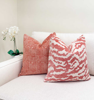 Melon Cloud Chenille Throw Pillow