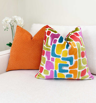 Rainbow Aussie Velvet Throw Pillow