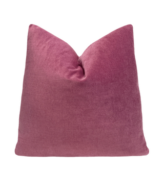 Berry Pink Velvet Throw Pillow