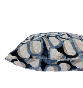 Blue Grotto Velvet Throw Pillow