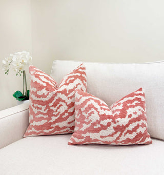 Melon Cloud Chenille Throw Pillow