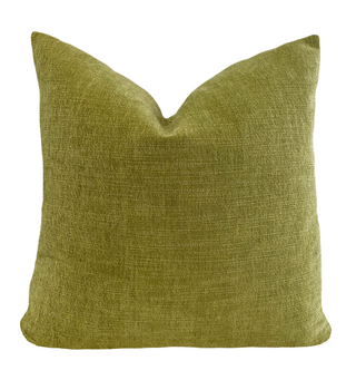 Chartreuse Green Velvet Throw Pillow