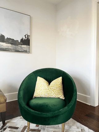 citrine leopard green chair