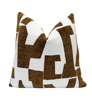 Cocoa Hierographic Throw Pillow