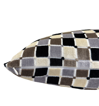 Gray Monaco Velvet Throw Pillow