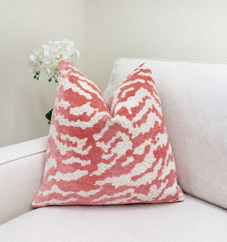 Melon Cloud Chenille Throw Pillow