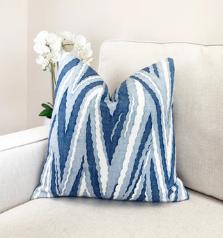 Thibaut Blue Highland Peak Throw Pillow Cover