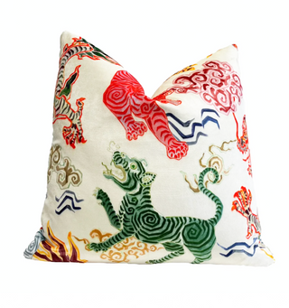 Asian Chinoise Velvet Pillow