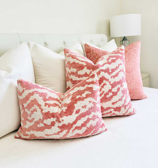 Melon Cloud Chenille Throw Pillow