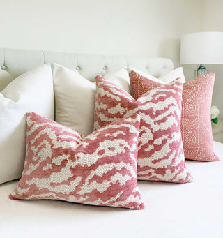 Melon Cloud Chenille Throw Pillow