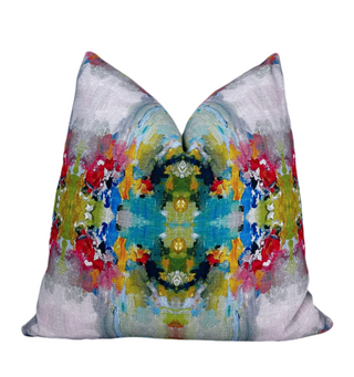 Fuchsia Multi Kaleidoscope Throw Pillow