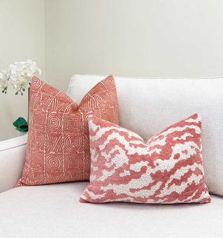 Melon Cloud Chenille Throw Pillow