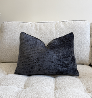 Gray Chenille Throw Pillow